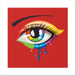 Rainbow Colors Eye Posters and Art